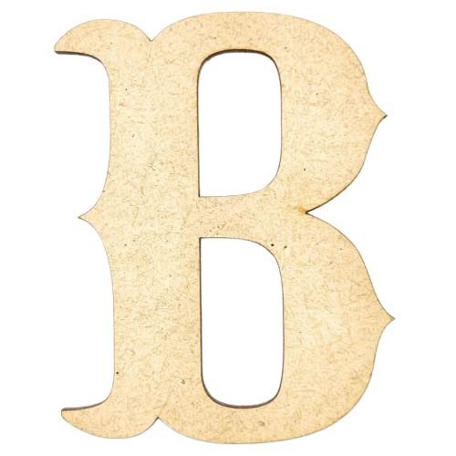 6" Tall MDF Letter B | 1/4" Thick | Krafty Supply Letters | Railroad Western | Wooden Letter