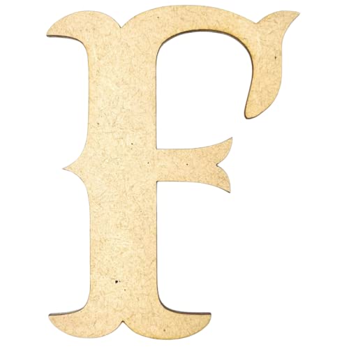 6" Tall MDF Letter F | 1/4" Thick | Krafty Supply Letters | Railroad Western | Wooden Letter