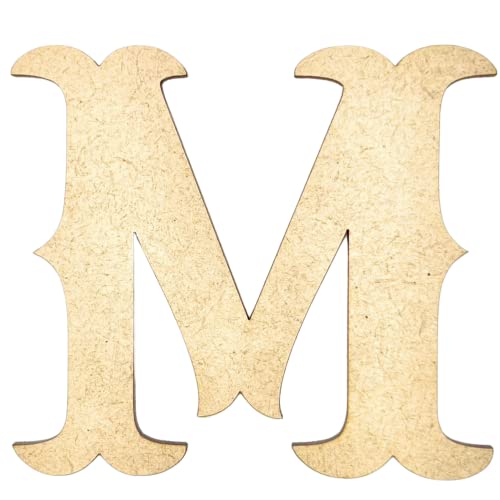 6" Tall MDF Letter M | 1/4" Thick | Krafty Supply Letters | Railroad Western | Wooden Letter