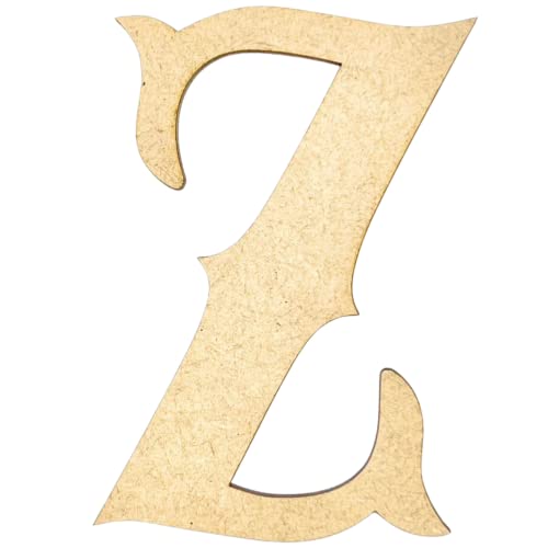 6" Tall MDF Letter Z | 1/4" Thick | Krafty Supply Letters | Railroad Western | Wooden Letter