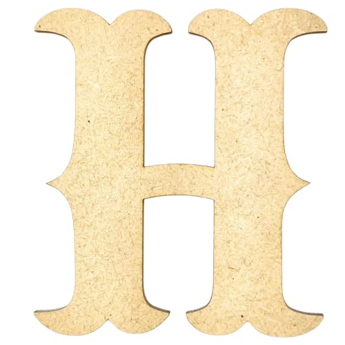 6" Tall MDF Letter H | 1/4" Thick | Krafty Supply Letters | Railroad Western | Wooden Letter