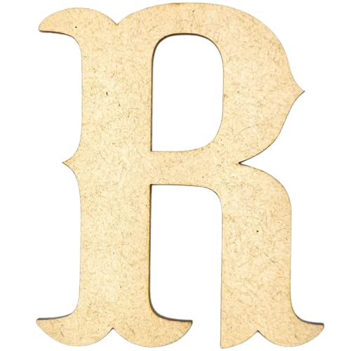 6" Tall MDF Letter R | 1/4" Thick | Krafty Supply Letters | Railroad Western | Wooden Letter