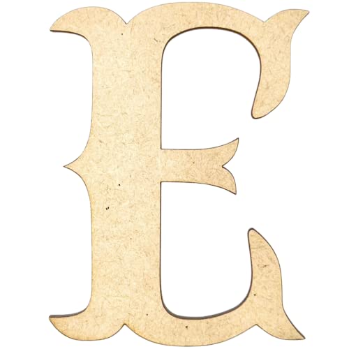 6" Tall MDF Letter E | 1/4" Thick | Krafty Supply Letters | Railroad Western | Wooden Letter