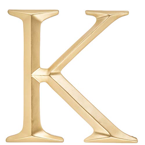 Large 12" Hand Painted Gold Letter Wall Decor Monogram Initial (K)