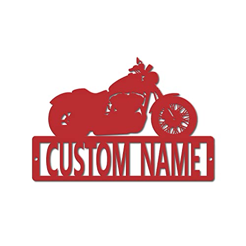 Motorcycle Custom Name Metal Sign