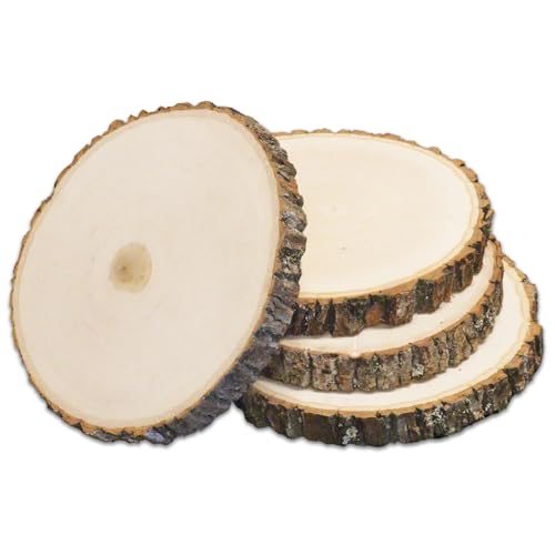 WILSON Natural Basswood Round 9-12 Inches, 4 Pieces