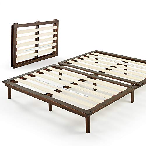 ZINUS Bobbie 10 Inch Wood Platform Bed Frame, Mattress Foundation with Sturdy Wood Slat Support, Solid Acacia Wood, No Box Spring Needed, Tool Free Assembly, Queen