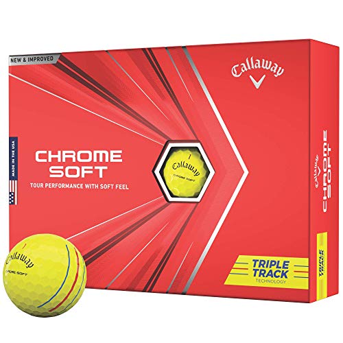 2020 Callaway Chrome Soft Golf Balls (Triple Track Yellow)