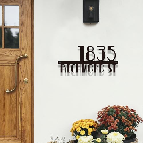 Tegik House Numbers for Outside, Personalized Metal Address Number for House, Custom House Number Sign, Handmade Address Plague