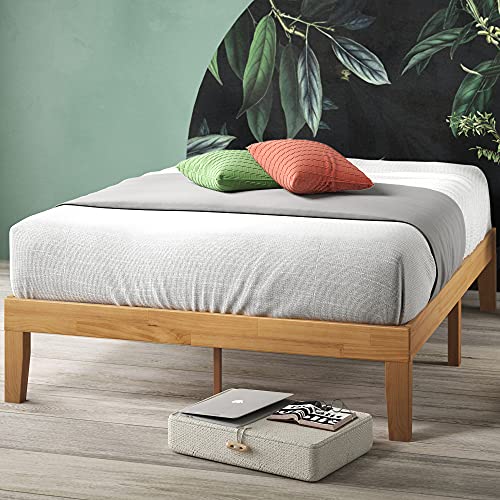 ZINUS Moiz Wood Platform Bed Frame / Wood Slat Support / No Box Spring Needed / Easy Assembly, Natural, Queen