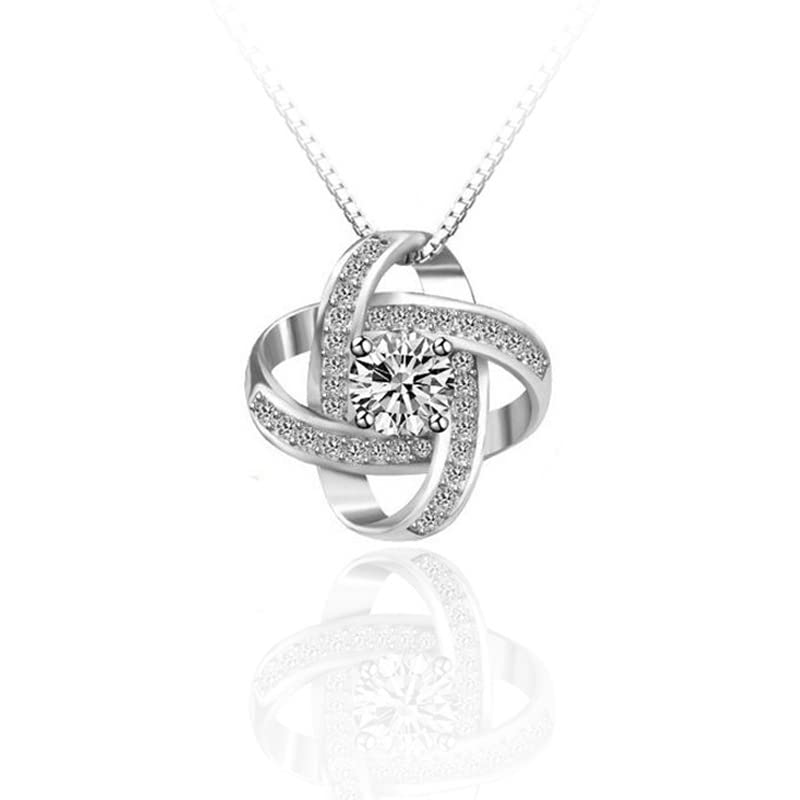 COSTWAY Mother Daughter Necklace Mothers Day Jewelry Birthday Gift with Cards Silver (Silver 1)