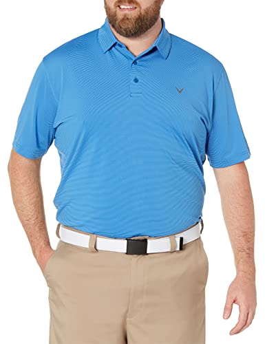 Callaway Men's Pro Spin Fine Line Short Sleeve Golf Shirt (Size X-Small-4X Big & Tall), Magnetic Blue, Medium