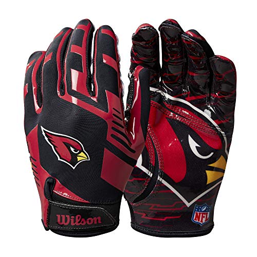 Wilson NFL Stretch Fit Football Gloves - Adult, Arizona Cardinals