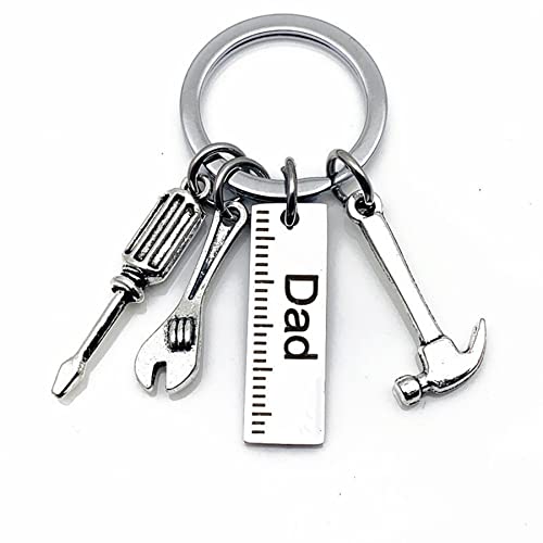 Unique Dad Gifts from Daughter Son Wife,Dad Birthday Gifts,Personalized Keychain for Dad,One Piece Cool Keychain for Papa (silver-r)
