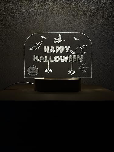 Halloween Decorations Halloween Decor Night Light, Happy Halloween Kids and Baby Night Light, LED Lights Night Light, Baby Girl Boy Gift, Holiday Decor Halloween Sign