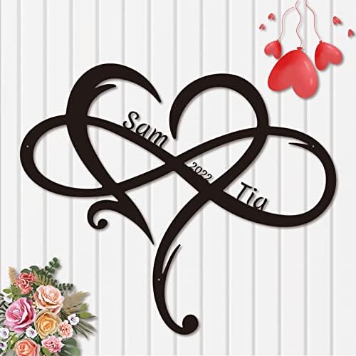 Custom Infinity Heart Metal Name Sign (Love Sign 4)