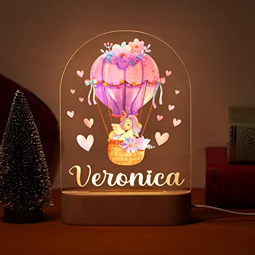 Personalized Unicorn Night Light for Girls - Custom Name Cute Kawaii Unicorn Lamp, Nursery Toddler Room Decor - Ideal Unicorn Gifts for Girls and Baby Girls (Style2)