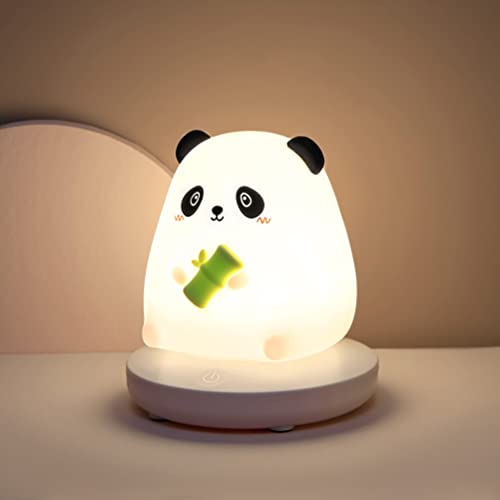 Cute Night Light for Kids Portable Rechargeable 3 Modes LED Nightlight Silicone Nursery Lamp Gifts for Kids Girls Boys