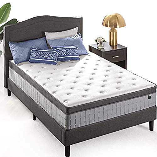 ZINUS 13 Inch Comfort Support Cooling Gel Hybrid Mattress, Tight Top Innerspring Mattress, Motion Isolating Pocket Springs, Mattress-in-a-Box, King