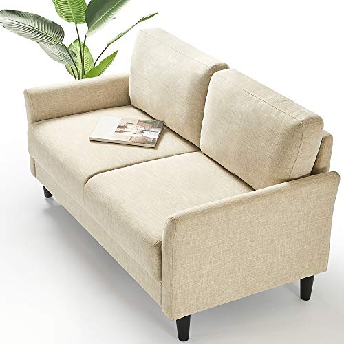 ZINUS Jackie Loveseat Sofa / Easy, Tool-Free Assembly, Beige