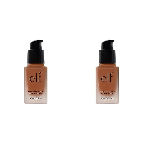 e.l.f. Flawless Finish Foundation, Lightweight & Medium Coverage, Semi-Matte Finish, Coco, 0.68 Fl Oz (20mL) (Pack of 2)