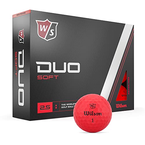 WILSON Staff Duo Soft Golf Balls - 12 Pack, Red