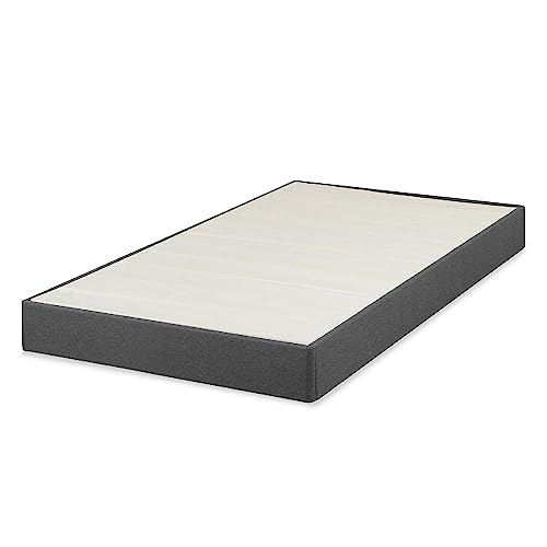 ZINUS Upholstered Metal and Wood Box Spring / 7.5 Inch Mattress Foundation / Easy Assembly / Fabric Paneled Design, Twin