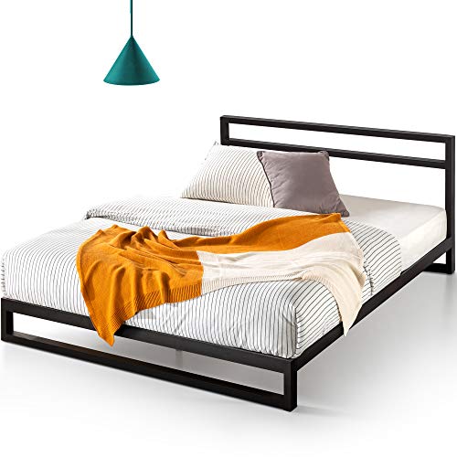 ZINUS Trisha Metal Platforma Bed Frame with Headboard, Wood Slat Support, No Box Spring Needed, Easy Assembly, Full