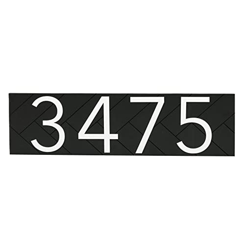 Discovered Designs – 20” Custom Address Number Sign - Black or White – Vertical or Horizontal – Made in USA (Black 20 inch Horizontal)