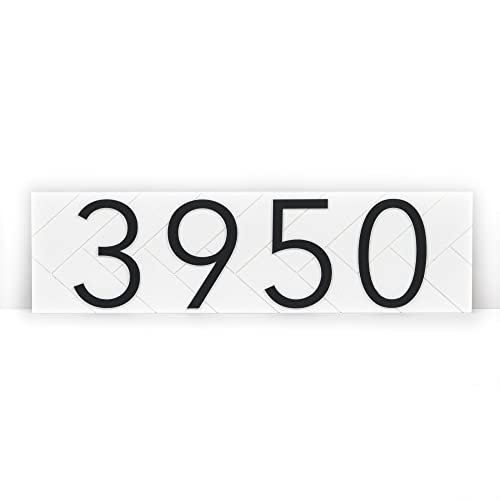 Discovered Designs – 20” Custom Address Number Sign - Black or White – Vertical or Horizontal – Made in USA (White 20 inch Horizontal)