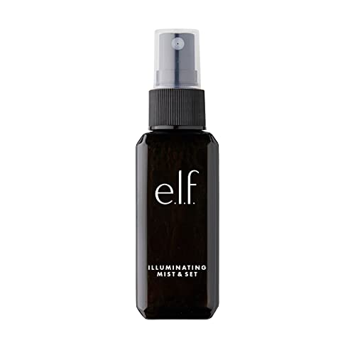 e.l.f. Illuminating Mist & Set, Setting Spray To Give Makeup A Lasting, Radiant Finish, Infused With Vitamins A, C & E, Small, 2.02 Fl Oz