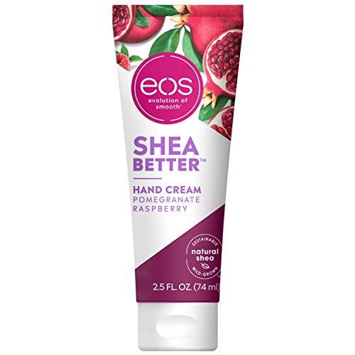 eos Shea Better Hand Cream - Pomegranate Raspberry, Natural Butter Lotion and Skin Care, 24 Hour Hydration with Shea Butter & Oil, 2.5 oz