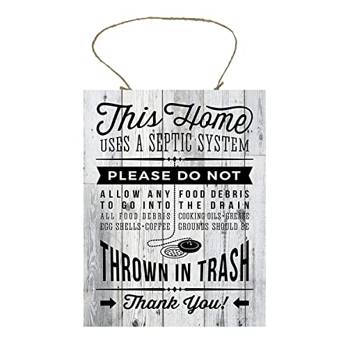 Twisted R Design Home Kitchen Septic System Wall Decor Sign - Use as Home Decor, Kitchen Decor, Wall Decor for Coffee Bar, Farmhouse Wood Sign, Party Decorations, Home Kitchen Signs (7"x9")