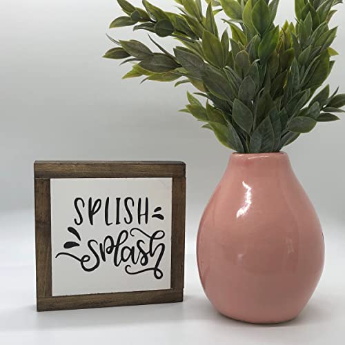 Splish Splash Sign, Bathroom Home Decor, Restroom Sign, Kids Bathroom, Small Wood Sign, Bog Road Designs