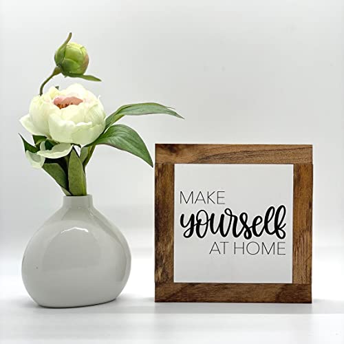Make Yourself At Home Sign, Housewarming Gift, Realtor Gifts, Welcome Home Decor, Rustic Welcome Sign, Small Wood Sign