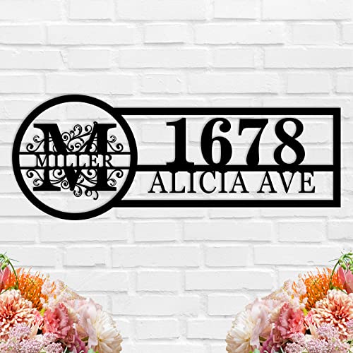 Personalized Metal Name sign, Custom House Number Sign, Address Numbers for House, Metal Address Name Sign, Custom Last Name Sign, Address Plaques for House Number, Housewarming Gift