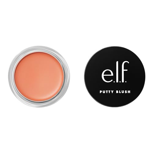 e.l.f. Putty Blush, Creamy & Ultra Pigmented Formula, Infused with Argan Oil & Vitamin E, Bahamas, 0.35 Oz (10g)