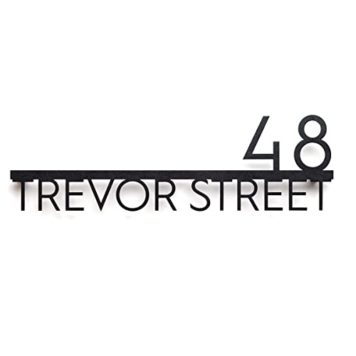 304 Stainless Steel Custom Address Sign For House Street, Address Sign Plaque for Outside, Modern House Numbers (30")