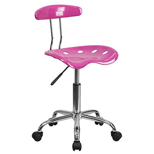 Flash Furniture Vibrant Candy Heart and Chrome Swivel Task Office Chair with Tractor Seat