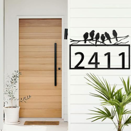 Custom Metal House Number Sign | Personalized Address Plaque | Modern Metal House Numbers | Art Deco House Numbers | Personalized gift