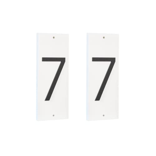 Discovered Designs Personalized Mailbox Numbers for Post (2 Pack - 9" Vertical, White) House Numbers for Outside Modern - Reflective or White or Black - Address Sign - Address Numbers