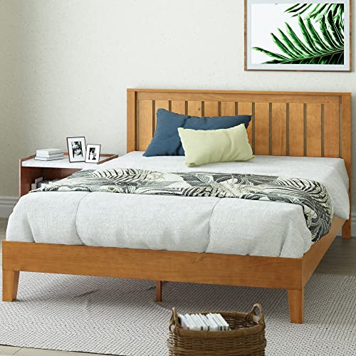 ZINUS Alexis Deluxe Wood Platform Bed Frame with Headboard / Wood Slat Support / No Box Spring Needed / Easy Assembly, Rustic Pine, Full