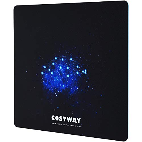COSTWAY Computer Mouse Pad, Smoothly Gaming Mouse Pad Custom, with Starry Sky Pattern and Non-Slip Silicone Base, Premium-Textured and Waterproof Mouse Pad, Suits for Computers, Office & Home (Blue)