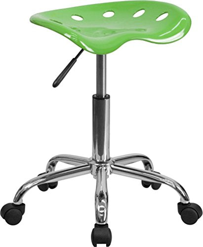 Flash Furniture Taylor Vibrant Spicy Lime Tractor Seat and Chrome Stool