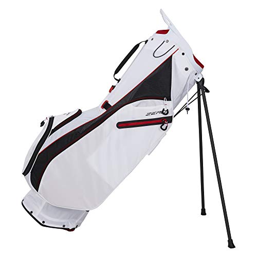 Callaway Golf 2021 Hyperlite Zero Stand Bag, Double Strap, White/Black/Red, Logo Ready