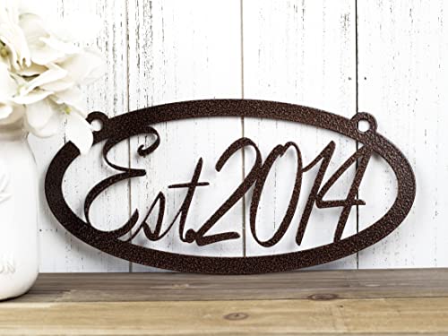 Established Sign for House, Metal Sign Outdoors, Outside Sign Personalized, Est Family Sign