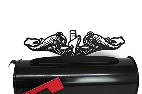 US Navy Dolphins Submarine Warfare Pin Oversized Home Decor (Submarine Dolphins Mailbox Topper, Matte Black)