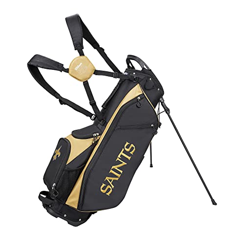 WILSON NFL Golf Bag - Cart, New Orleans Gold, 2020 Model