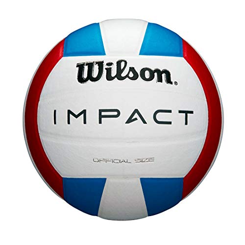 WILSON Impact Indoor Volleyball - Red/White/Blue