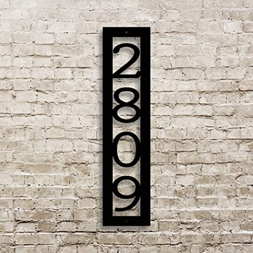 Custom Address Marker - Vertical House Number - Metal Address Sign